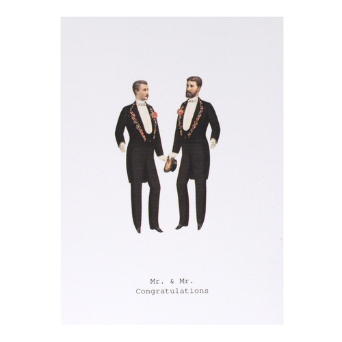 Mr. + Mr. Congratulations Card - Wedding Card