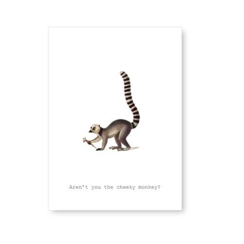 Aren't you the Cheeky Monkey - Card