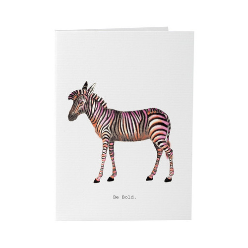 Be Bold Zebra - Card