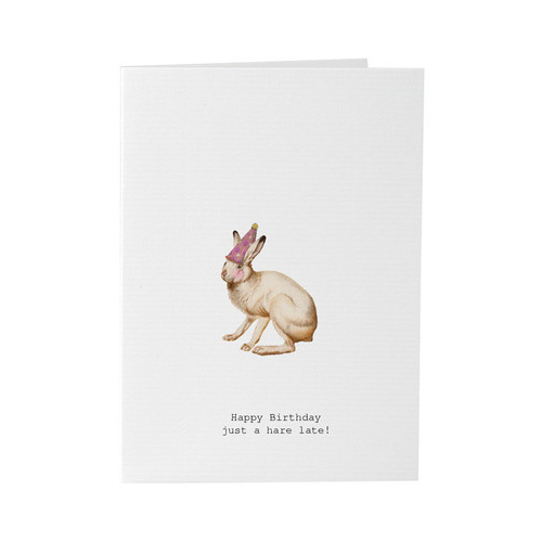 A Hare Late - Birthday Card