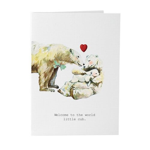 Welcome To The World Little Cub - New Baby Card