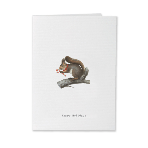 Happy Holidays Squirrel - Holiday Card