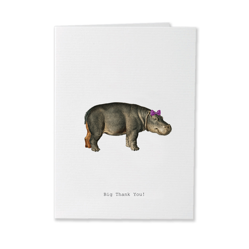Thank You Hippo - Thank you Card