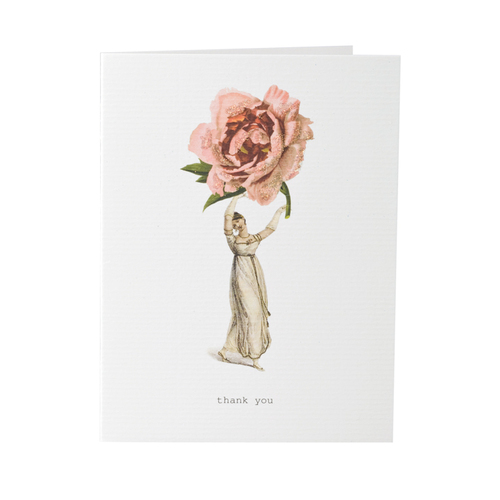 Thank You Woman & Rose - Card