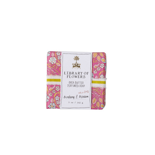 Hot Pink & Blue Floral - Wrapped Soap