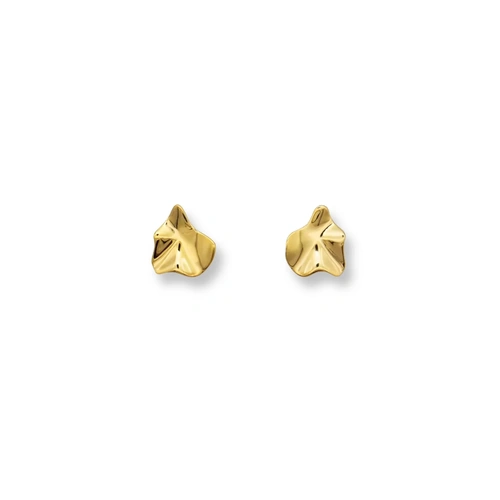 Organic Stud Earrings - Gold