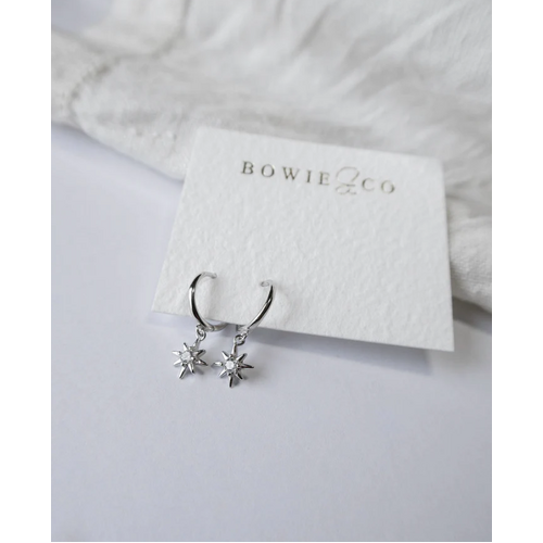 Soleil Oro Star Huggies - Silver