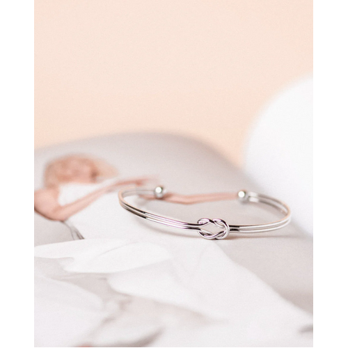 Double Knot Bangle - Silver