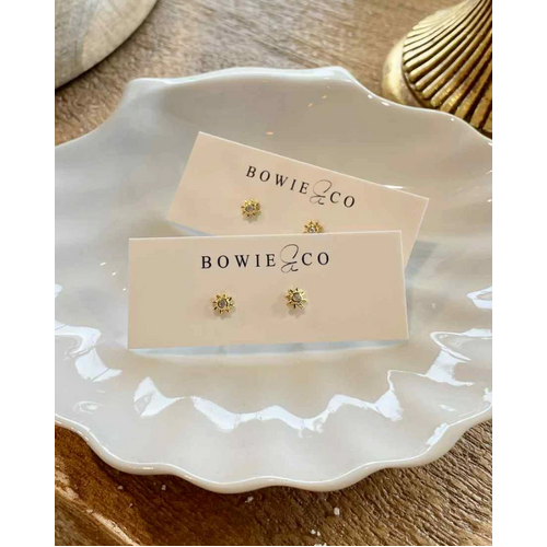 Sunburst Stud Earring - Gold