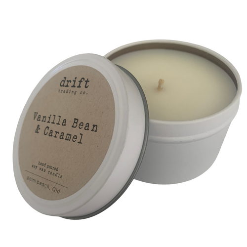 Vanilla Bean & Caramel - Large Tin Candle