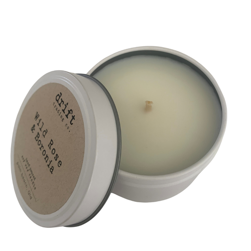 Wild Rose & Boronia - Large Tin Candle