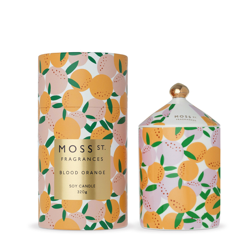 Blood Orange - Large Ceramic Candle 
