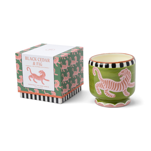 Black Cedar & Fig - Ceramic Candle